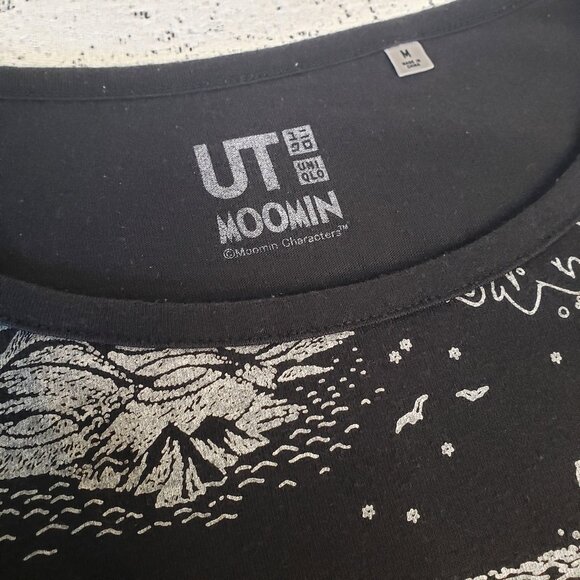 Black and White Moomin Characters Witchy TShirt Mountains and Moons - Picture 5 of 9